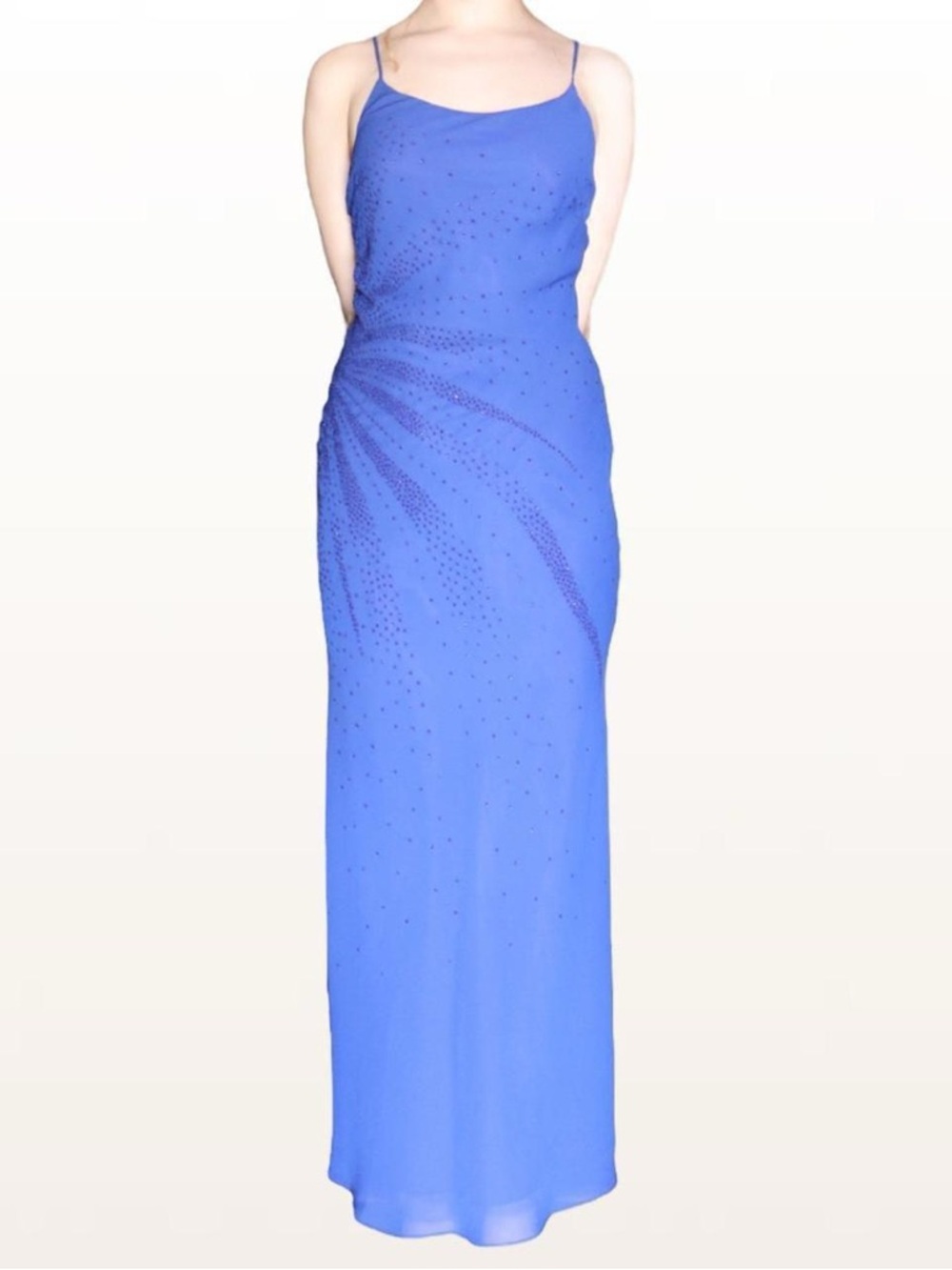 vintage navy let’s beaded gown